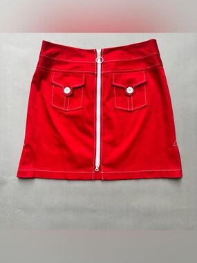 Etcetera Y2K Red Sporty Utility Skirt